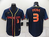 Astros 3 Jeremy Pena Navy Nike 2022 City Connect Cool Base Jersey,baseball caps,new era cap wholesale,wholesale hats